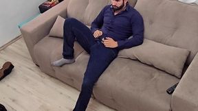 Coming Home From Work and Jerking off