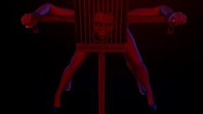bdsm bondage sex standing fuck with a head cage