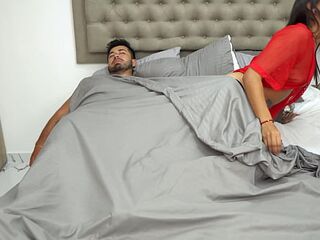 My stepsister invites me to her abode, the 3 of us share a daybed and I end up screwing her spouse.