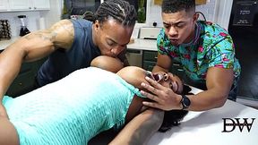 Black anaconda knows how to please two huge BBC