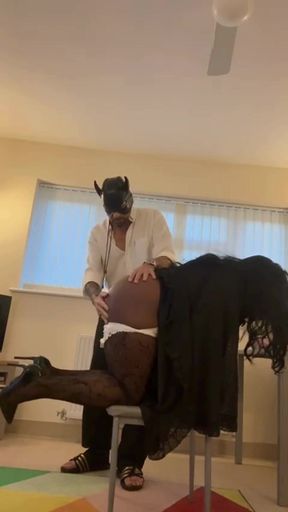 Busty Ebony BBW Gets Her big Black Ass Spanked For Being A very Naughty Girl