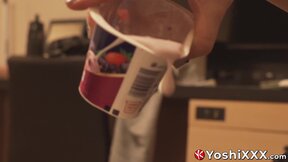 Horny Japanese jock Yoshi Kawasaki fisted for anal prolapse