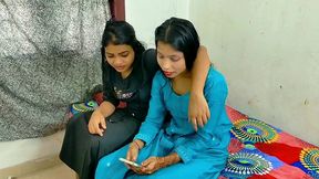best threesome sex 2025 :- rahul fucked his girlfraind and wife on the same bed, threesome sex enjoyed together