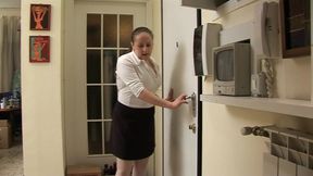 Chunky slut slammed in the ass by a hard cock