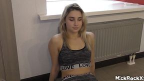 Caught a Flexible 18yo Gymnast, Banged Her Hard While She Split Those Sexy Legs Wide Open