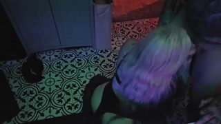 Fucking my Hot Wife in the Bathroom - face fucking, deepthroat, blowjob, and masturbation