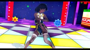 Big-Busted Anime Babe Dances Seductively Under Fireworks Spectacle