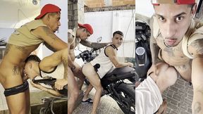 moreno dotado comeu o cuzinho do novinho twink em cima da moto no quintal ( completo )
