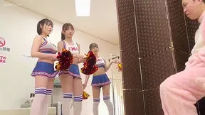 Japanese Nude College Cheerleaders Squirt and Bang Football Player in Locker Room Porn