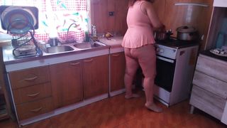 stepmom in the kitchen