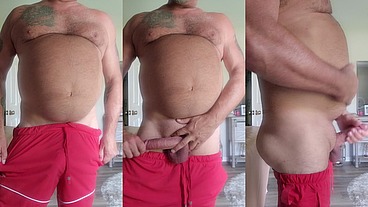 Eliminatorxxx69 Jacking off in the Mirror with a Cock n ball ring. I Measure Long Hard Cock.