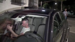 Fucked in the car in thje street by young scally lad