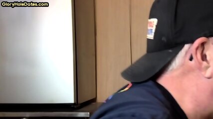 IR gloryhole gaydaddy sucks black cock and gets banged