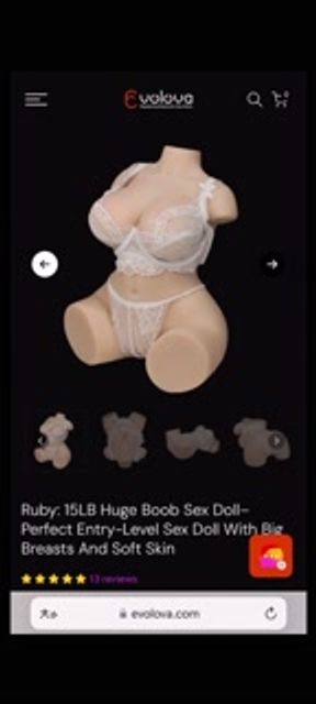 Hot blonde jumps on dildo in changing room using toy- Evolova electric sexdoll