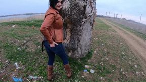 Beautiful Sugar Babe Tight Jeans Teasing - Cowgirl Striptease Western 155