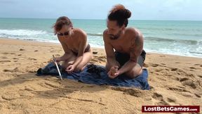 The first to bare all becomes the canvas for intimate art session