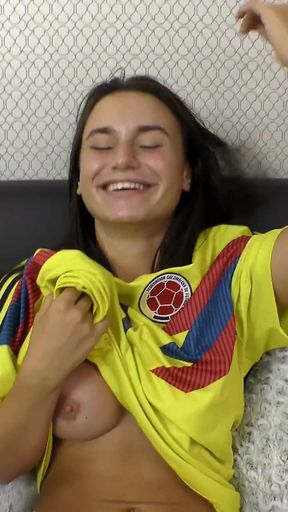 Stepsister trades an anal creampie for favorite football jersey