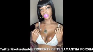 TRANSSEXUAL Samantha vs YAM-SIZED FAKE PENIS