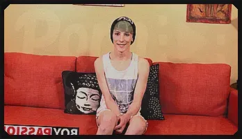 Sensual Twink Solo with Makeup and Adult Toy