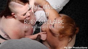 Julie Ginger and Ruby Sinclaire Two Redheads One Dick