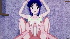 Misato Katsuragi gets titty fucked from your POV until you cum all over her - Neon Genesis Evangelion