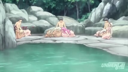 Young Busty Girls in Hot Springs - Hentai [Subtitled]