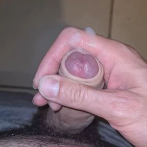 CloseUp early Morning Masturbation with a Lot of CUM on the floor before going to work POV