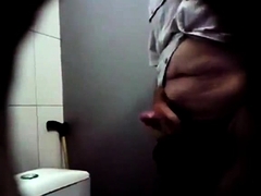 Str8 spy daddy in public toilet