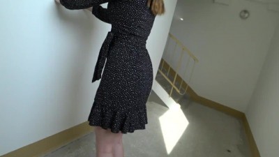 Wife Gets Naughty with Her Colleague Right in the Doorway!