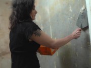 tranny dressed up plastering