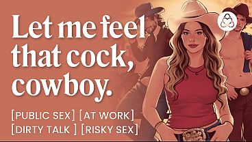 Cowboy takes you in the barn while getting caught