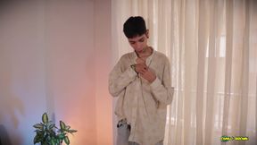 Skinny Twink Magic C Jerks His Big Cock and Shoots a Thick Cum Load All Over His Tattoo