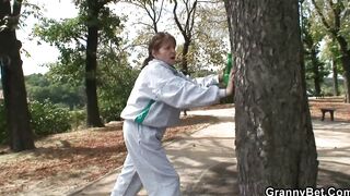 Pounded an older woman inside different positions