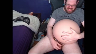 mpreg struggles to birth and cums like a firehose