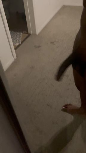 Side view jiggling cock