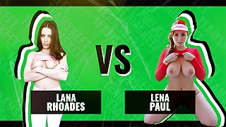 Battle Of The Babes - Lana Rhoades vs Lena Paul - The Ultimate Bouncing Big Natural Tits Competition