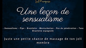 Une le&ccedil_on de sensualisme - french audio solo gentle handjob praises