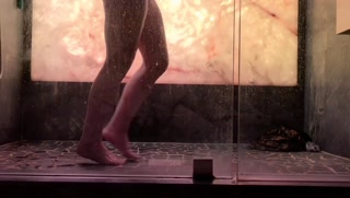 Maddie shows off Big Natural Tits in an Erotic Shower