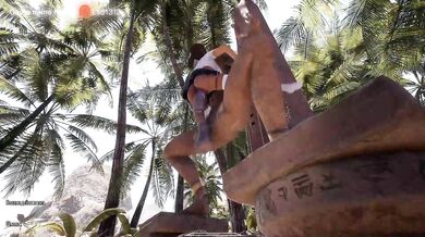 She doesn't care how many cocks she's had and how much pussy she's got, because her ass is huge.