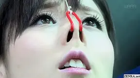 BDSM JAV Yuu Kawakami CMNF Nose Hook Blowjob