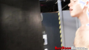 Naughty dude Antole Swift serviced two big dicked dudes during this threeway en