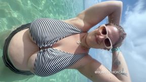 Hairy Armpits on Blonde BBW at a Beach