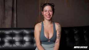 Submissive brunette Chloe Kreams satisfied after hardcore flogging