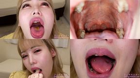 Yuzu Shirakawa - Showing inside cute girl's mouth, chewing gummy candys, sucking fingers, licking and sucking human doll, and chewing dried sardines mout-115 - wmv 1080p