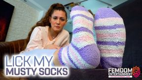 You will lick my warm musty socks ( Sock Fetish with Miss Anastasia S ) - FULL HD MP4