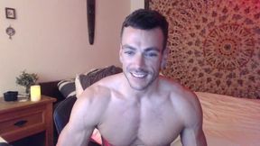 American Damien Chats and Flexes in Jock