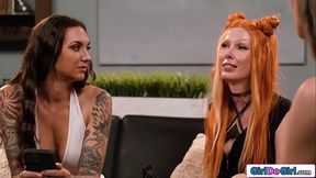 Whos up for a hot pussy licking big tits lesbian threesome?