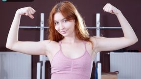 Aesthetic redhead angel Noi Freja sticks a dildo in her pink hole