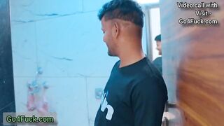 Indian Masturbating Dewar With Hot Bhabhi in Bathroom Sex