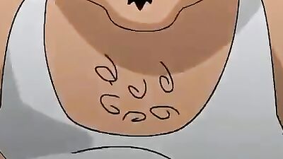 Hot cartoon threesome with blonde, redhead & Griffin with big tits